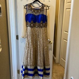 Gorgeous Punjabi Anarkali outfit with heavy kameez, pajami, dupatta, never worn